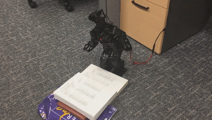 HR-OS1 Robot Climbing The Stairs