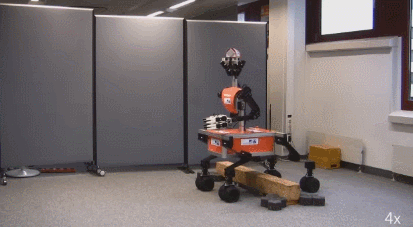 Momaro Robot Driving a Car