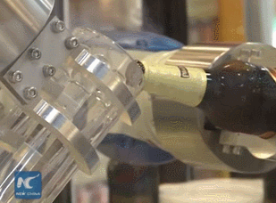 Robots Opens Serves Bottles