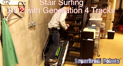 SuperDroid Robots HD2 Climbing the Stairs