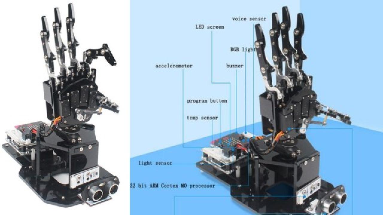 LOBOT uHandbit Micro:bit Robot Arm with Control - Robotic Gizmos
