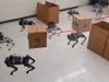 Multiple Robots Towing a Load with Cables with Real-time Collision Avoidance