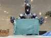Figure Robot Folding Towels